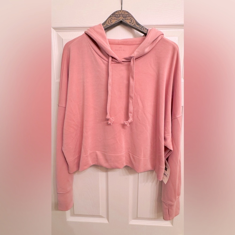 AS Revival light pink cropped hoodie